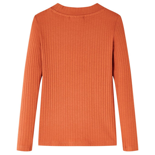 Vidaxl kindershirt met lange mouwen 92 oranjebruin