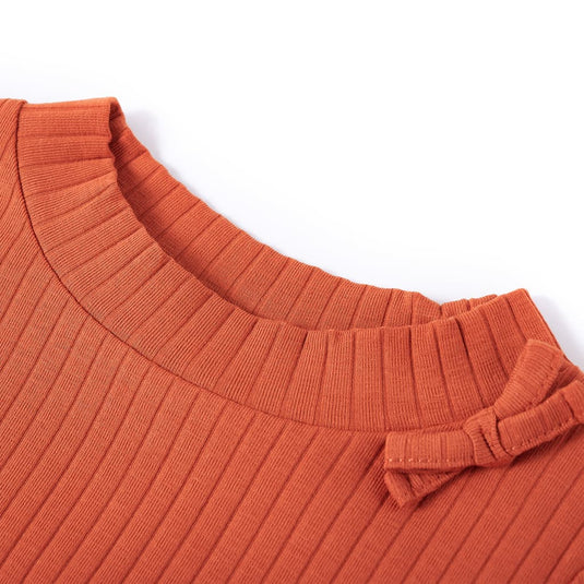 Vidaxl kindershirt met lange mouwen 92 oranjebruin