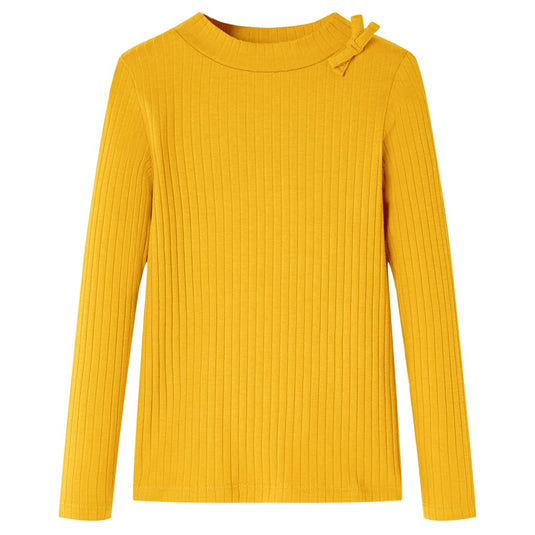 Vidaxl kindershirt met lange mouwen 92 okerkleurig