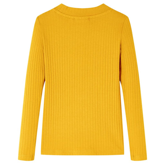 Vidaxl kindershirt met lange mouwen 92 okerkleurig