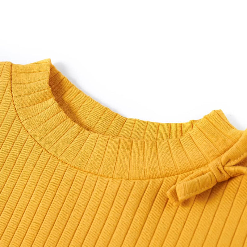 Load image into Gallery viewer, Vidaxl kindershirt met lange mouwen 92 okerkleurig
