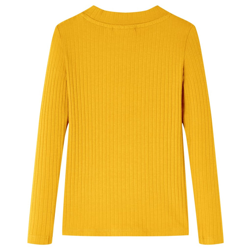 Load image into Gallery viewer, Vidaxl kindershirt met lange mouwen 104 okerkleurig
