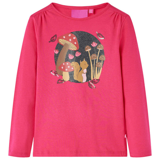Vidaxl kindershirt met lange mouwen 104 felroze