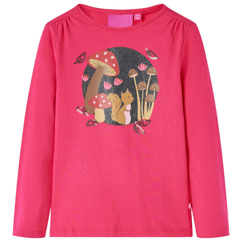 Afbeelding laden in galerijviewer, Vidaxl kindershirt met lange mouwen 116 felroze
