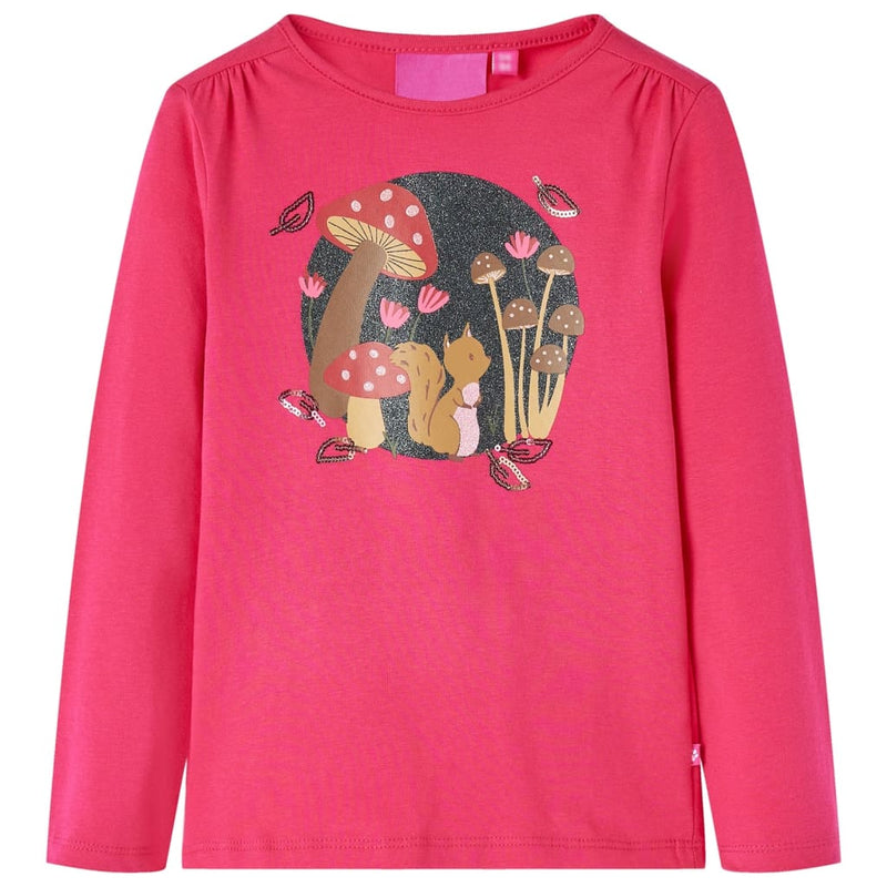 Load image into Gallery viewer, Vidaxl kindershirt met lange mouwen 128 felroze
