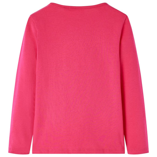 Vidaxl kindershirt met lange mouwen 128 felroze