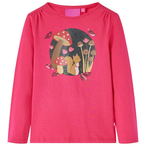 Vidaxl kindershirt met lange mouwen 140 felroze