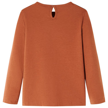 Vidaxl kindershirt met lange mouwen 140 cognackleurig