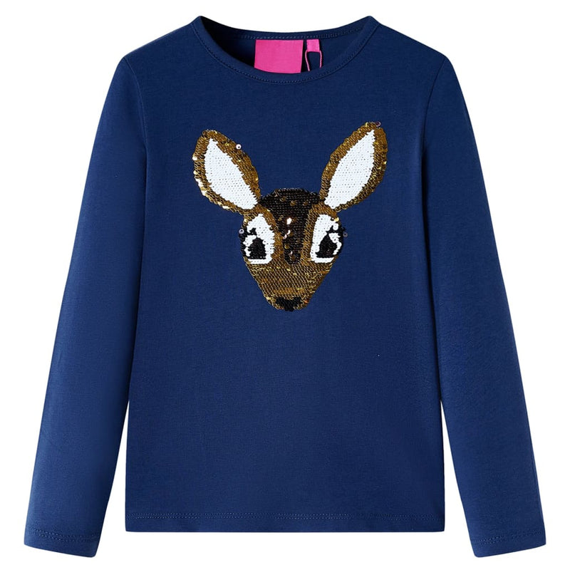 Load image into Gallery viewer, Vidaxl kindershirt met lange mouwen 92 marineblauw
