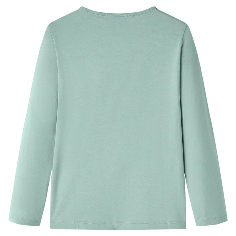 Load image into Gallery viewer, VidaXL Kindershirt met lange mouwen 92 middelmintkleurig
