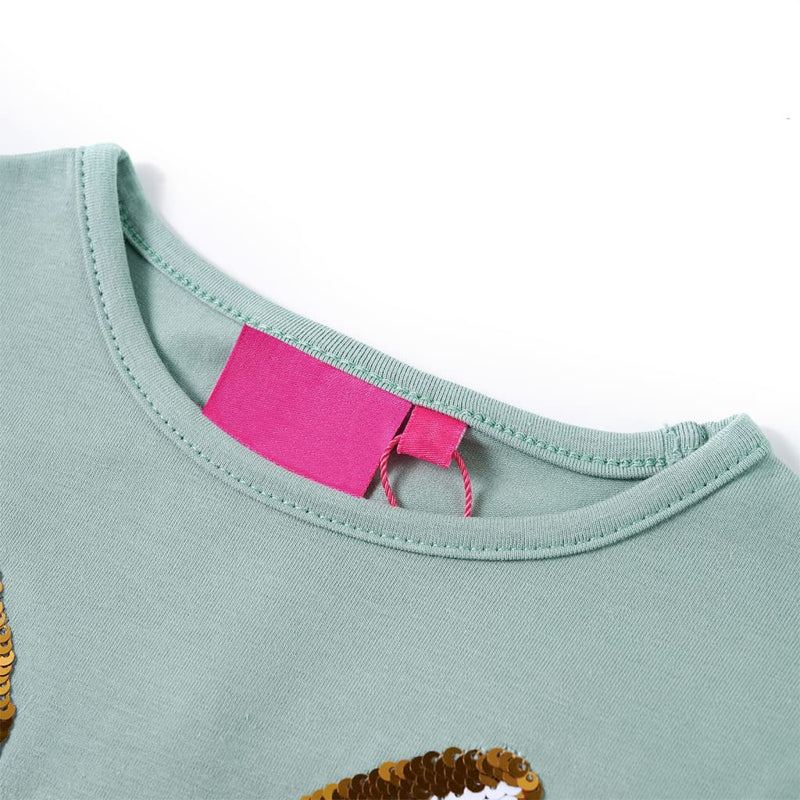 Load image into Gallery viewer, VidaXL Kindershirt met lange mouwen 140 middelmintkleurig
