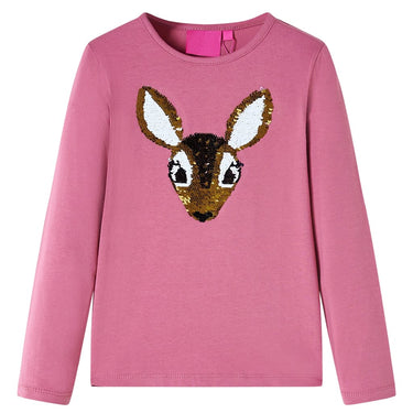 Vidaxl kindershirt met lange mouwen 104 frambozenkleurig