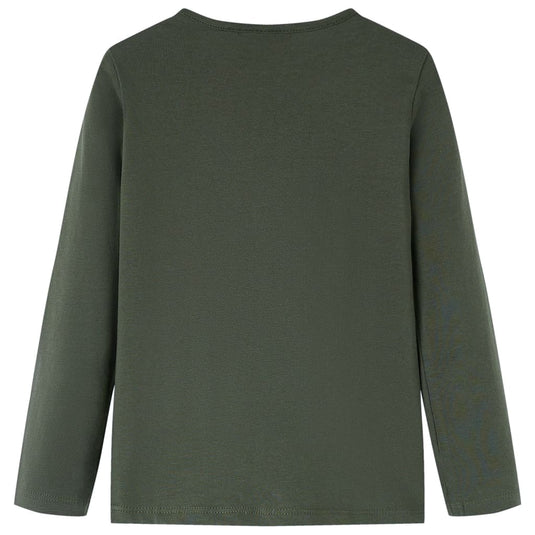 Vidaxl kindershirt met lange mouwen 128 kakikleurig