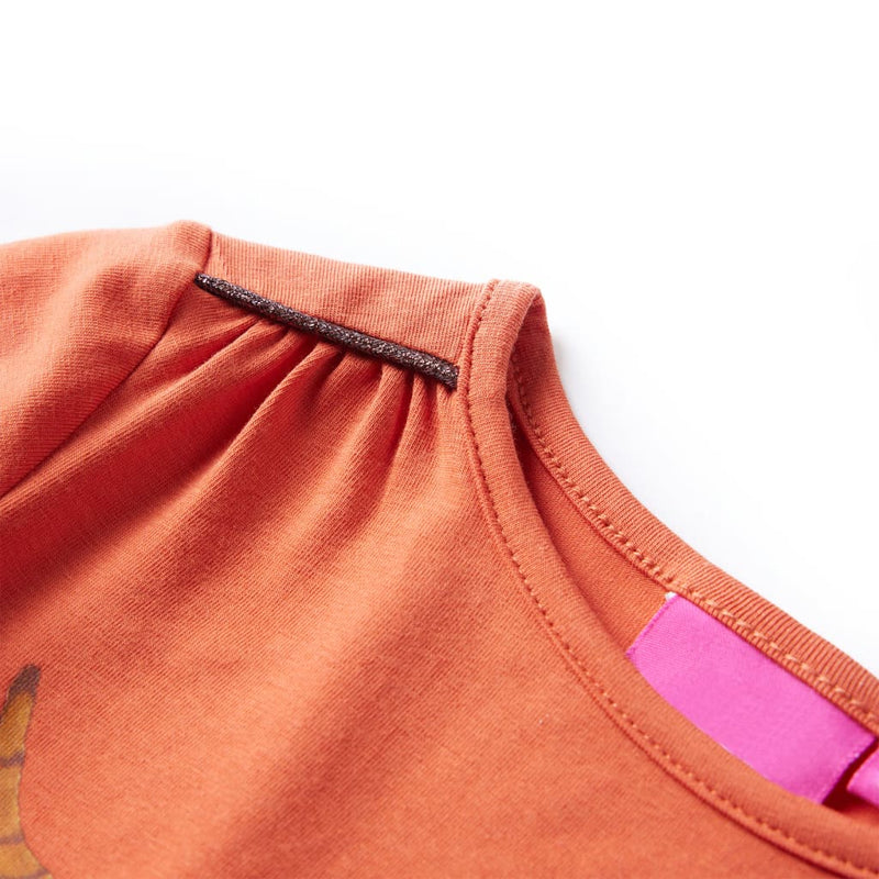 Load image into Gallery viewer, Vidaxl kindershirt met lange mouwen 116 oranjebruin
