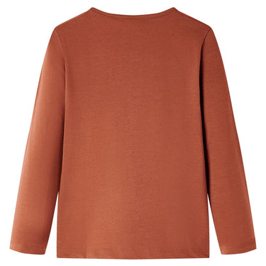 Vidaxl kindershirt met lange mouwen 140 cognackleurig