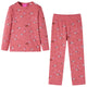 Vidaxl kinderpyjama met lange mouwen 92 oudroze