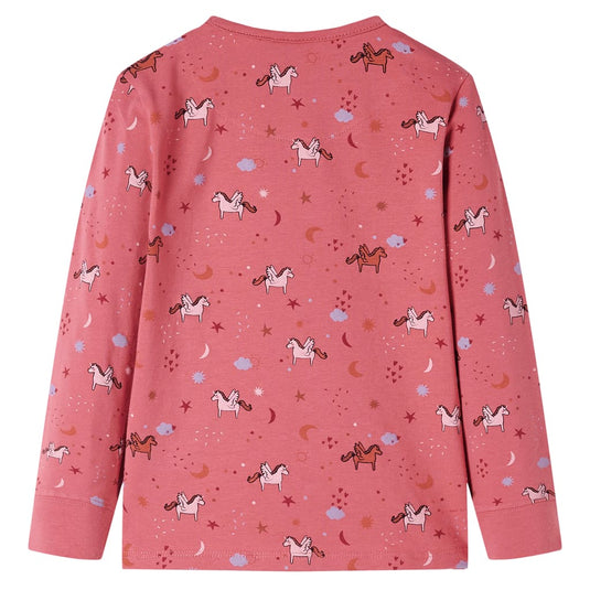 Vidaxl kinderpyjama met lange mouwen 128 oudroze