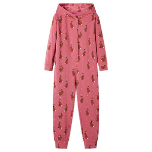 Vidaxl kinderonesie met capuchon 104 oudroze