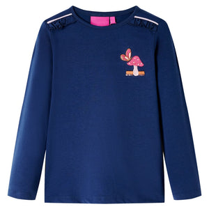 Vidaxl kindershirt met lange mouwen 104 marineblauw