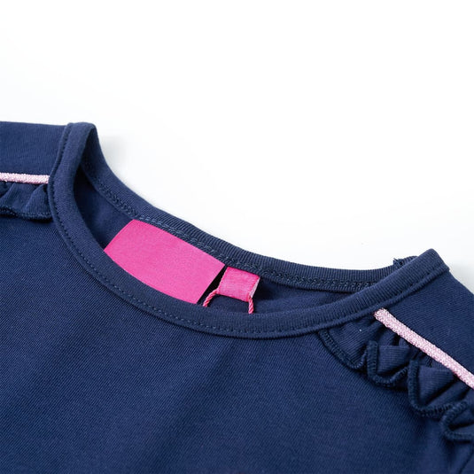 Vidaxl kindershirt met lange mouwen 140 marineblauw