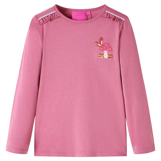 Vidaxl kindershirt met lange mouwen 104 frambozenkleurig