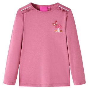 Vidaxl kindershirt met lange mouwen 116 frambozenkleurig