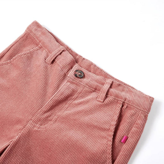 Vidaxl kinderbroek 92 ribfluweel oudroze
