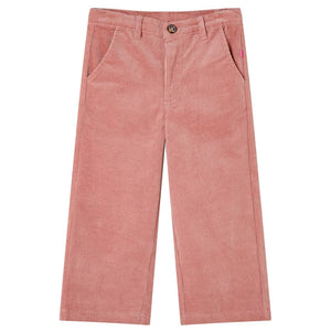 Vidaxl kinderbroek 104 ribfluweel oudroze