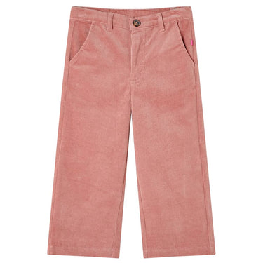 Vidaxl kinderbroek 128 ribfluweel oudroze