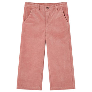 VidaXL Kinderbroek 140 ribfluweel oudroze