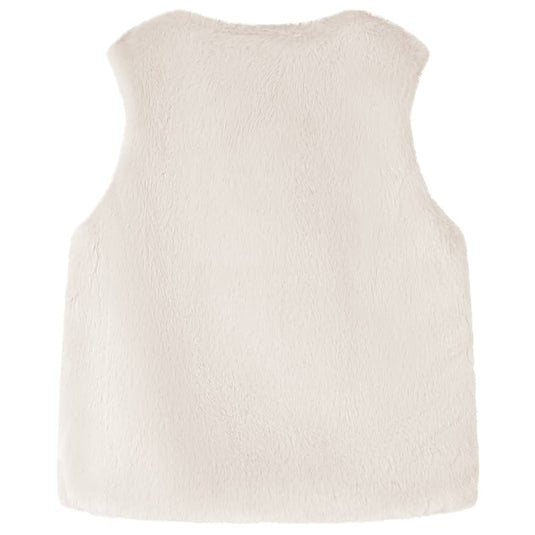 VidaXL Kinderjas 128 kunstvacht beige