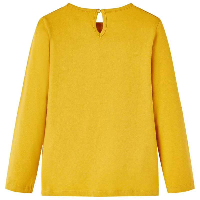 Load image into Gallery viewer, Vidaxl kindershirt met lange mouwen 140 okerkleurig
