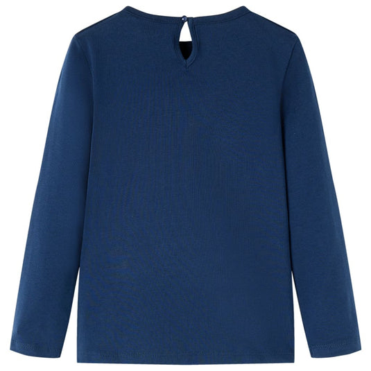 Vidaxl kindershirt met lange mouwen 92 marineblauw
