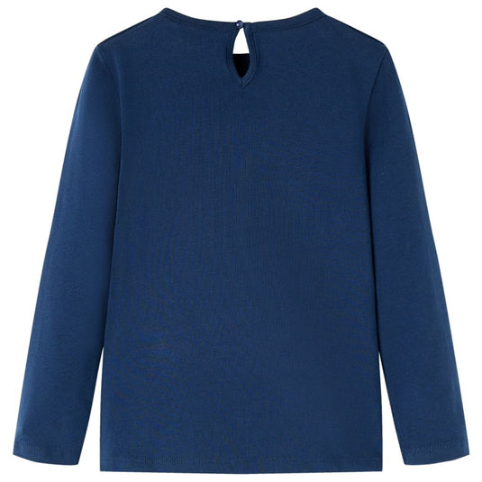 Vidaxl kindershirt met lange mouwen 104 marineblauw