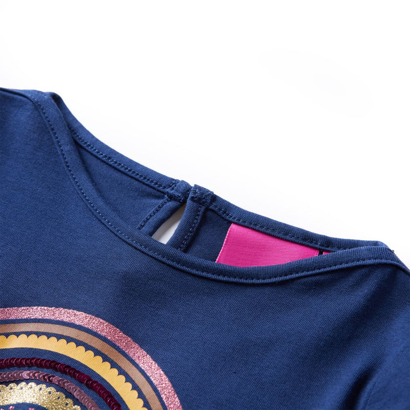 Load image into Gallery viewer, Vidaxl kindershirt met lange mouwen 104 marineblauw
