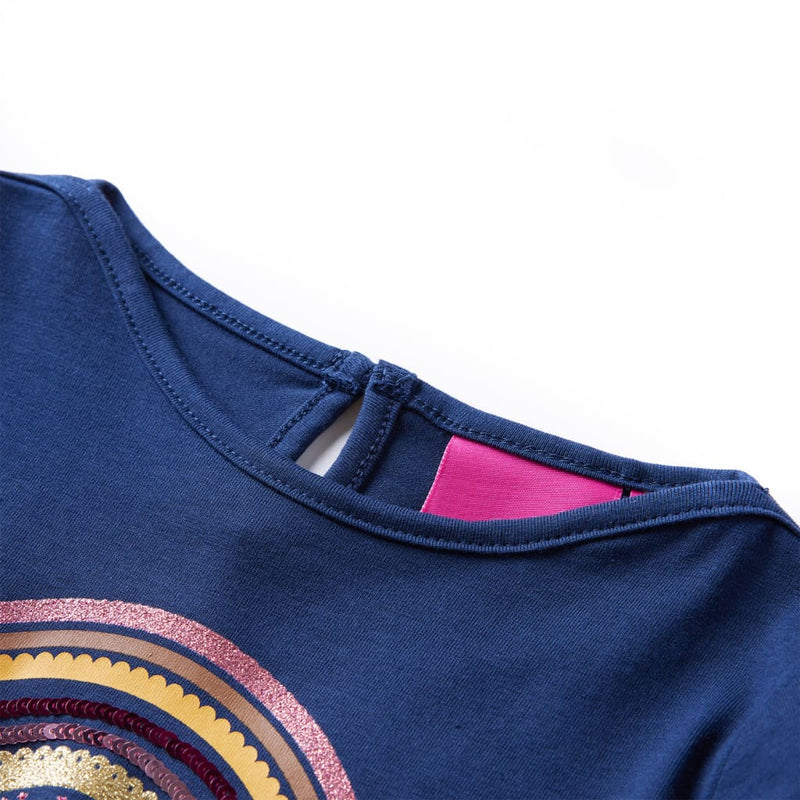Laden Sie das Bild in Galerie -Viewer, Vidaxl kindershirt met lange mouwen 128 marineblauw
