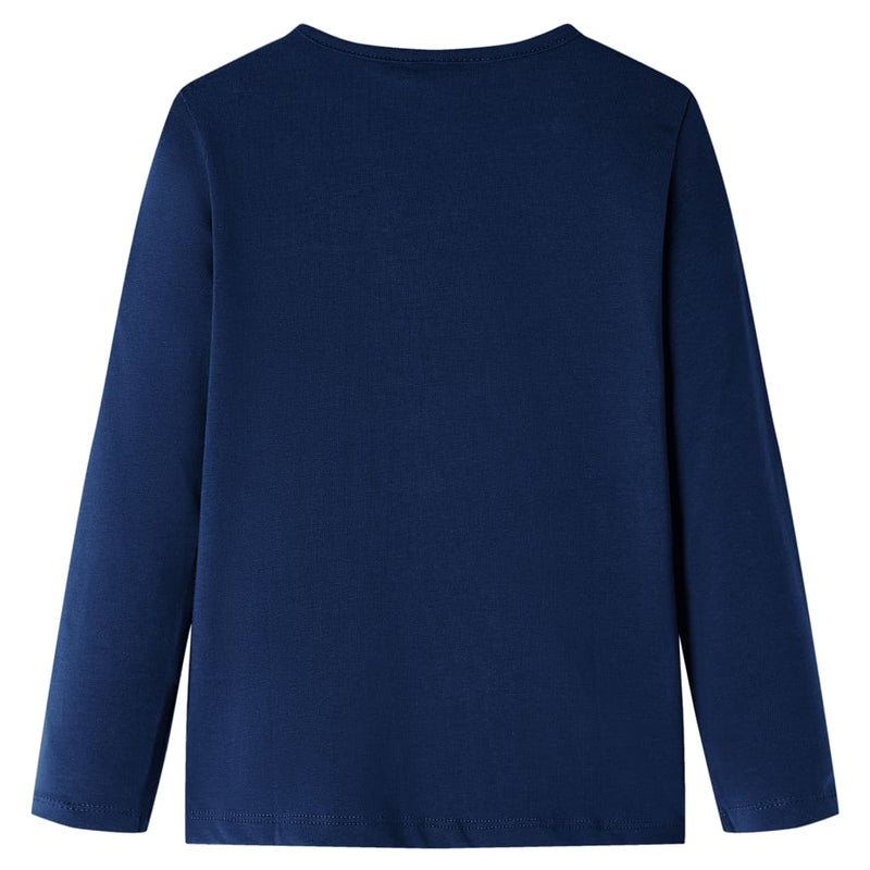 Load image into Gallery viewer, Vidaxl kindershirt met lange mouwen 92 marineblauw
