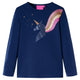 Vidaxl kindershirt met lange mouwen 128 marineblauw