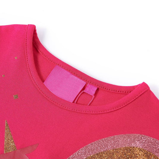 Vidaxl kindershirt met lange mouwen 128 felroze