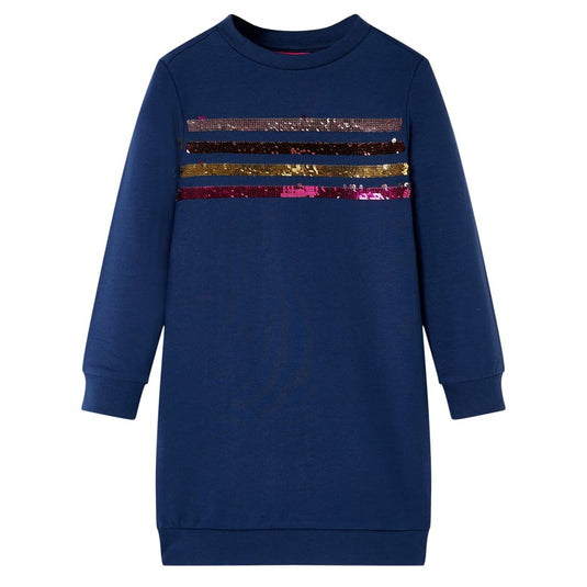 Vidaxl kinderjurk 104 marineblauw