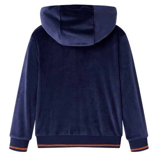 Vidaxl kinderjas met capuchon 92 marineblauw