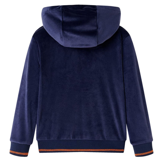 Vidaxl kinderjas met capuchon 104 marineblauw