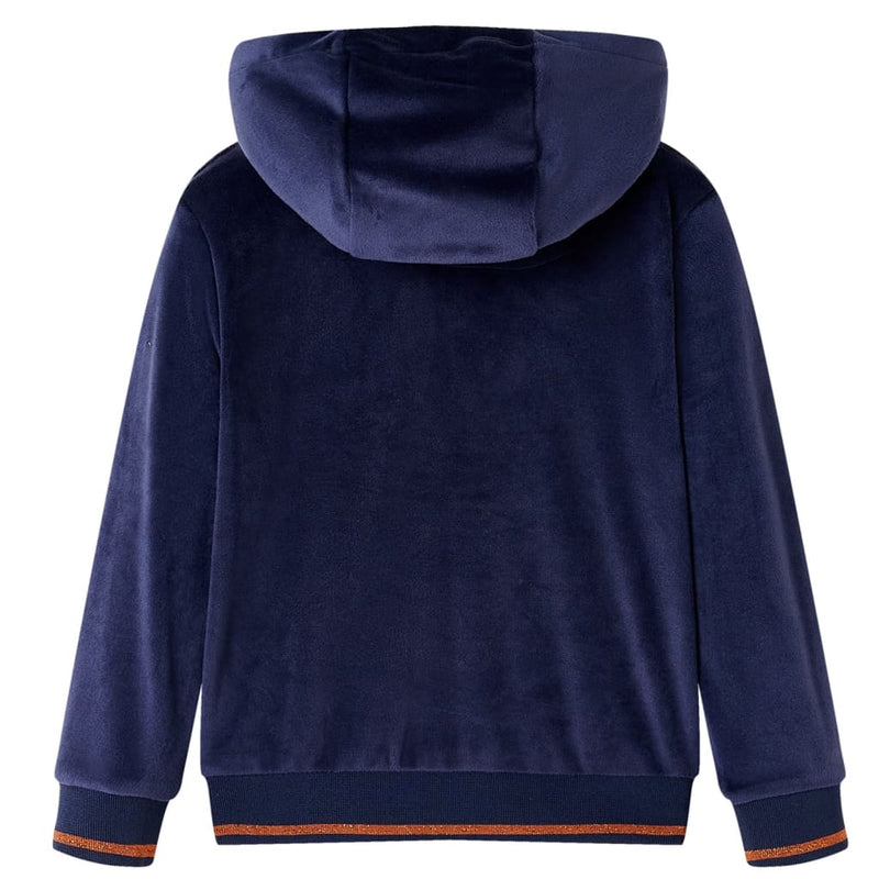 Load image into Gallery viewer, Vidaxl kinderjas met capuchon 128 marineblauw
