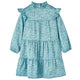 Vidaxl kinderjurk met lange mouwen 92 blauw