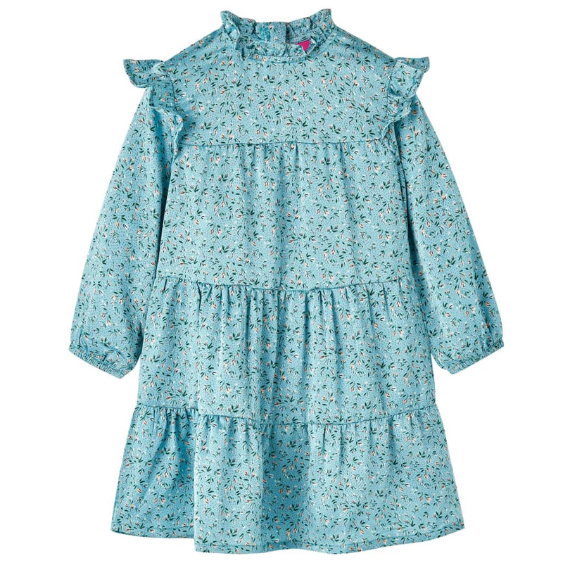 ギャラリービューアに画像をロードする, Vidaxl kinderjurk met lange mouwen 140 blauw
