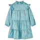 Vidaxl kinderjurk met lange mouwen 140 blauw