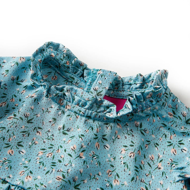 ギャラリービューアに画像をロードする, Vidaxl kinderjurk met lange mouwen 140 blauw

