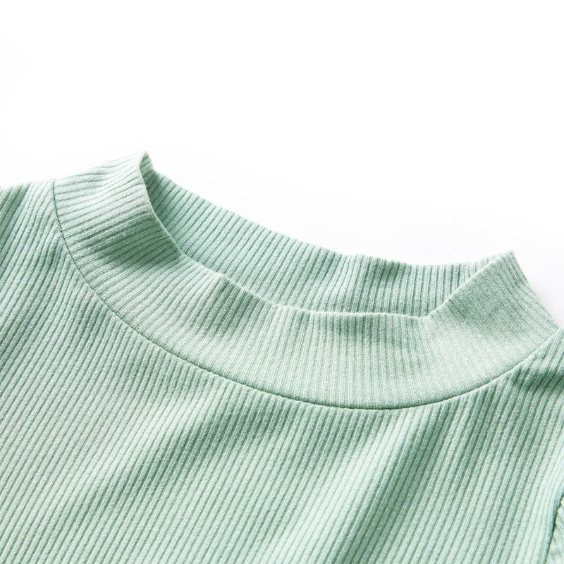 Load image into Gallery viewer, VidaXL Kindershirt met lange mouwen lage col 116 donkermintkleurig

