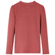 VidaXL Kindershirt met lange mouwen en lage col 128 roodbruin
