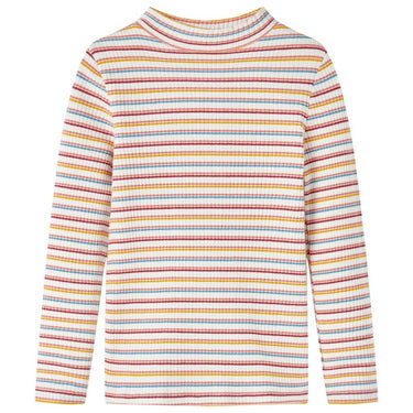 Vidaxl kindershirt met lange mouwen 92 gestreept ecru